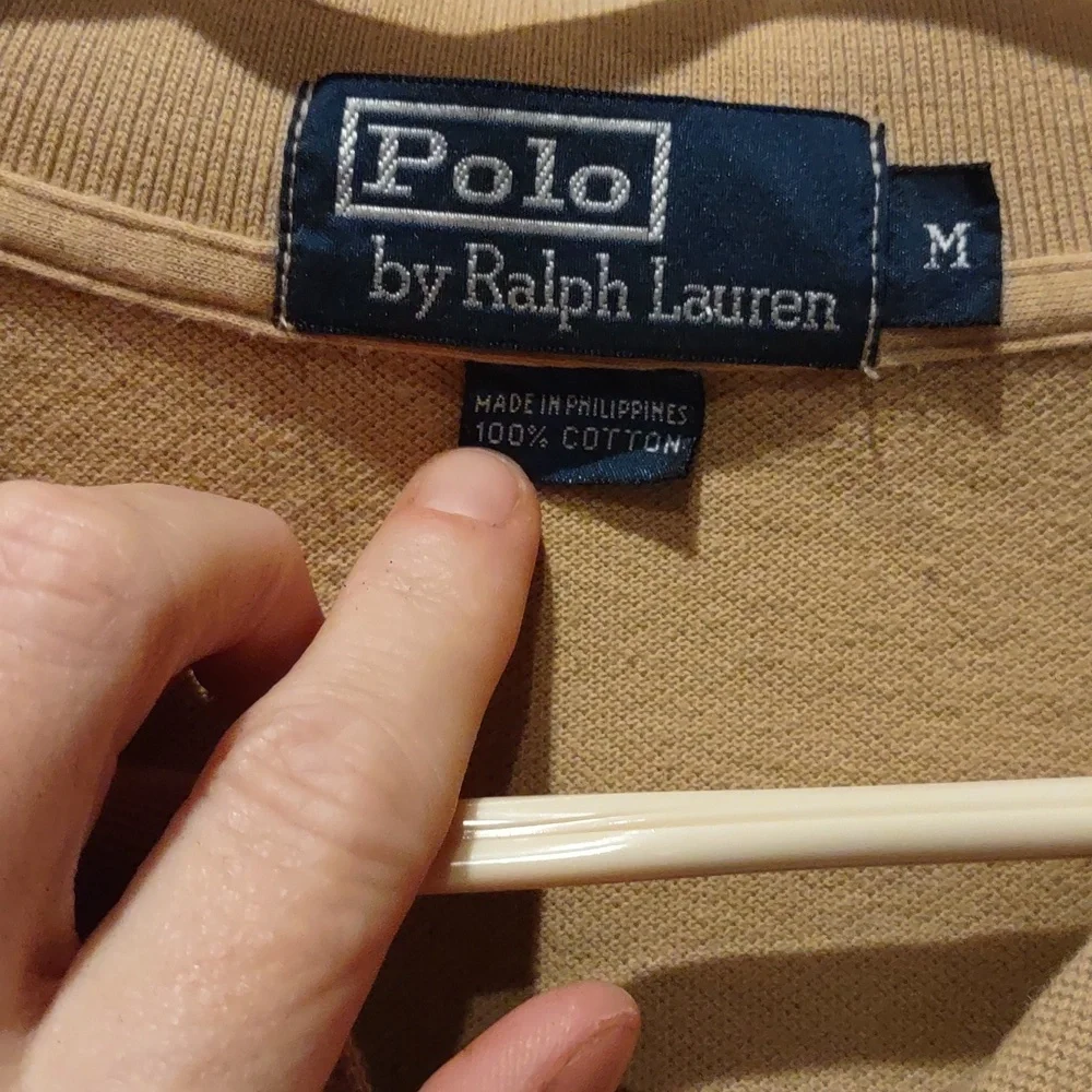 Ralph Lauren Brown, Tan Polo Shirt, Short Sleeve, Medium